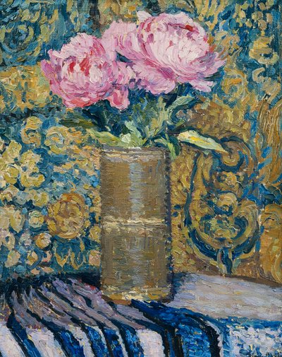 Buket af pæoner; Buket af pæoner, af Henri Martin