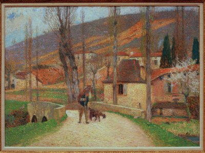 Bonde kommer ind i landsbyen af Henri Martin