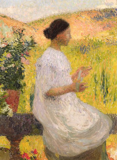 Den blå kjole, 1917 af Henri Martin