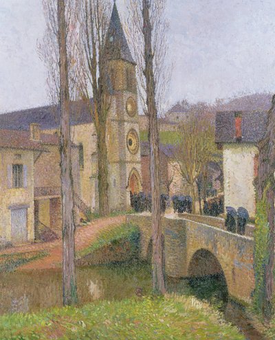 Time for Mass at Labastide du Vert af Henri Martin