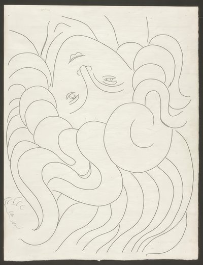 Et par sonetter: "Med sine rene negle ...", planche 25 fra Poesies de Mallarmé af Henri Matisse