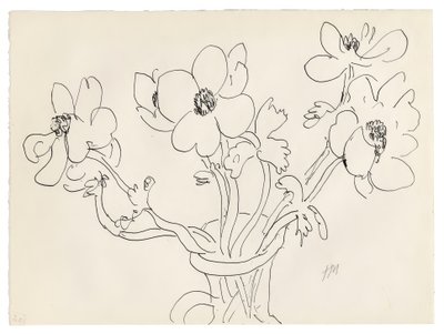 Anemoner i en vase af Henri Matisse