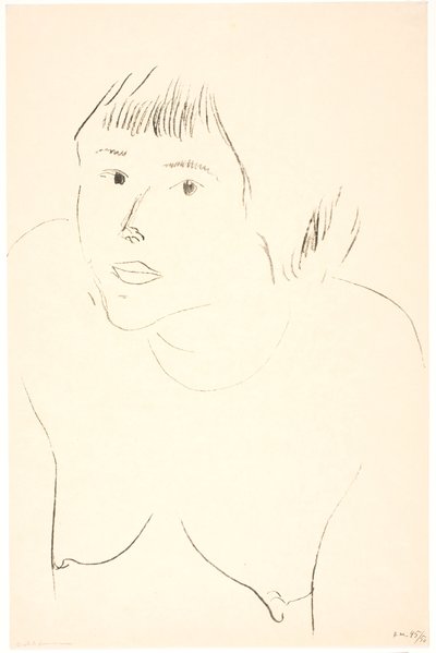 Brystbillede af en nøgen kvinde af Henri Matisse