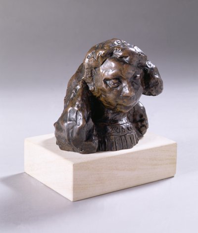 Buste af Fillette (Marguerite), ca. 1905-06 (bronze med brun patina) af Henri Matisse