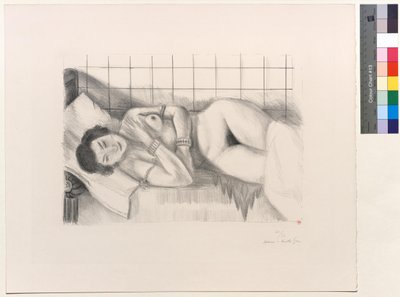 Sovende figur, sjal over benene af Henri Matisse