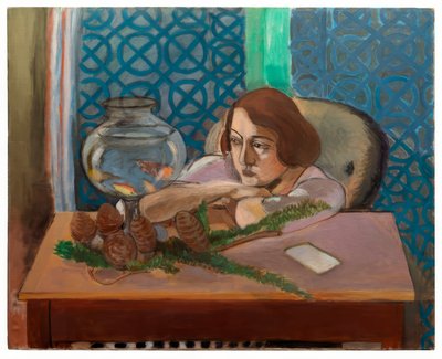 Kvinde foran et akvarium af Henri Matisse