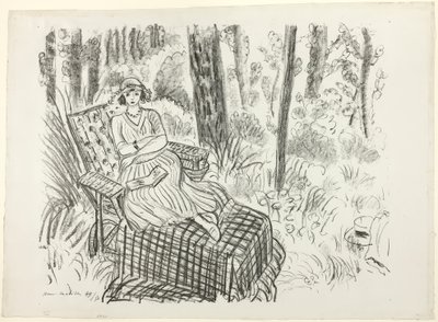 Pige i chaiselong af Henri Matisse