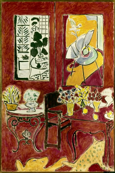 Grand interieur rouge 1948 (olie på lærred ) af Henri Matisse
