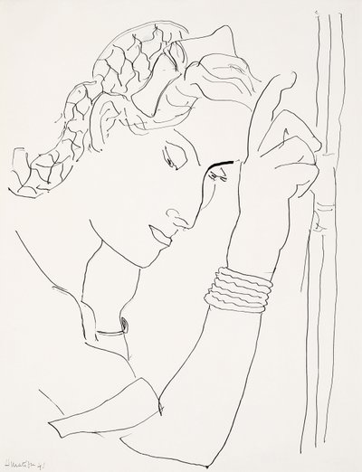 Hovedet af en kvinde i profil af Henri Matisse