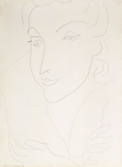 Hovedet af en ung kvinde af Henri Matisse