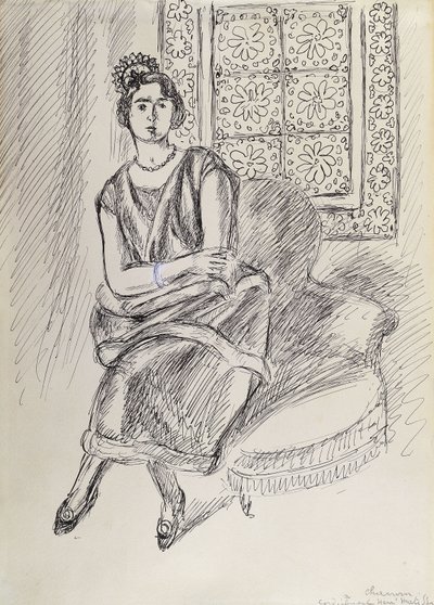 Henriette og Moucharabieh-vinduet af Henri Matisse
