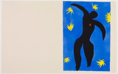 Icare, ca. 1943 (pochoir trykt med farvet blæk på vævet papir) af Henri Matisse