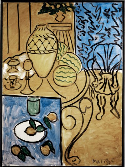 Interiør, gul og blå af Henri Matisse