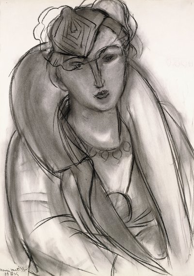Lydia (studie til portræt i blå jakke) af Henri Matisse