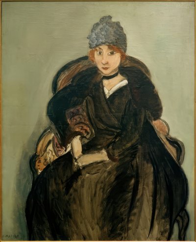 Marguerite med blå hat af Henri Matisse