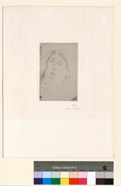 Marguerite, med lukkede øjne af Henri Matisse