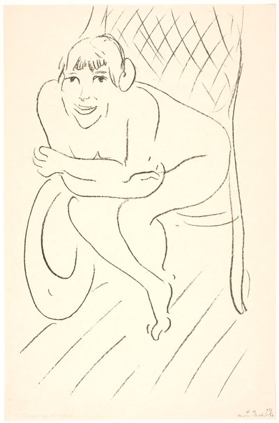 Nøgen kvinde i gyngestol af Henri Matisse