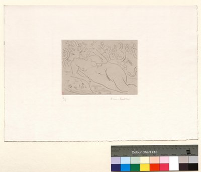 Nøgen, blomstrende interiør af Henri Matisse