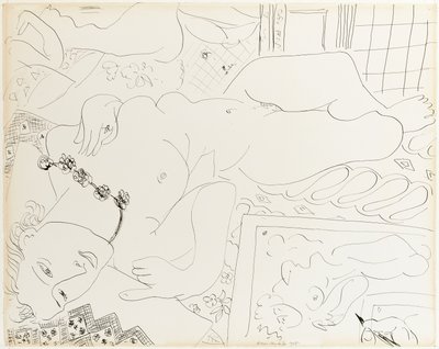 Nøgen i studiet af Henri Matisse