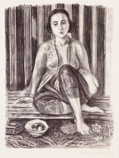 Odalisken med en skål frugt af Henri Matisse