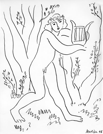 Orfeus og hans lyre af Henri Matisse
