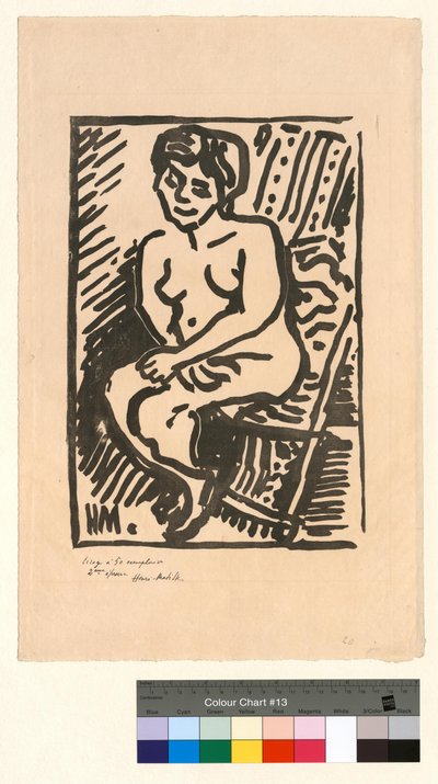 Lille sort træstykke af Henri Matisse