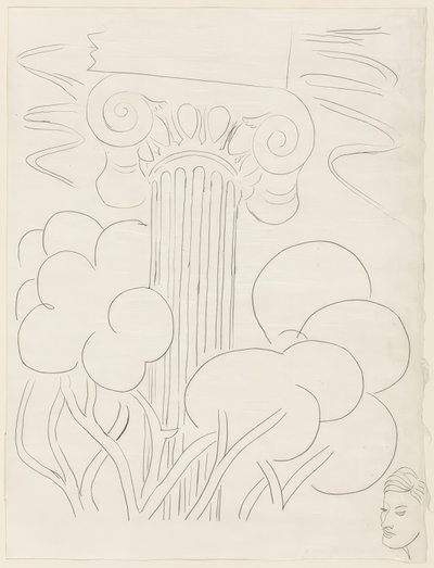 Flere sonetter: "A la nue accablante...", planche 29 fra Poesies de Mallarmé af Henri Matisse