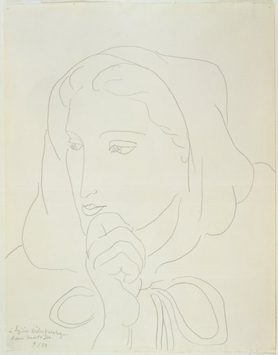 Portræt af en kvinde med hætte af Henri Matisse
