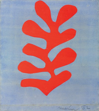 Røde alger på himmelblå baggrund af Henri Matisse