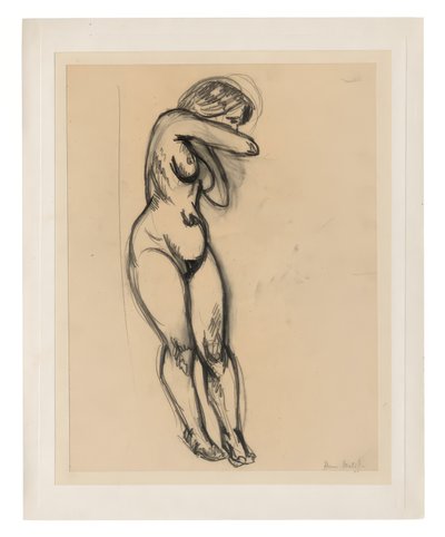 Stående nøgen kvinde, der drejer sig mod ryggen af Henri Matisse