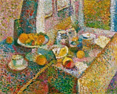Stilleben (skænk og bord) af Henri Matisse