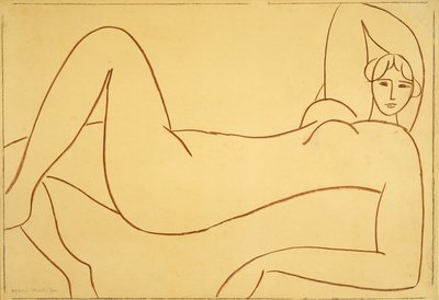 Studie efter den lyserøde nøgenmodel af Henri Matisse