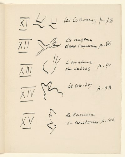 Billedtavle 3. Fra «Jazz». S. 151 af Henri Matisse