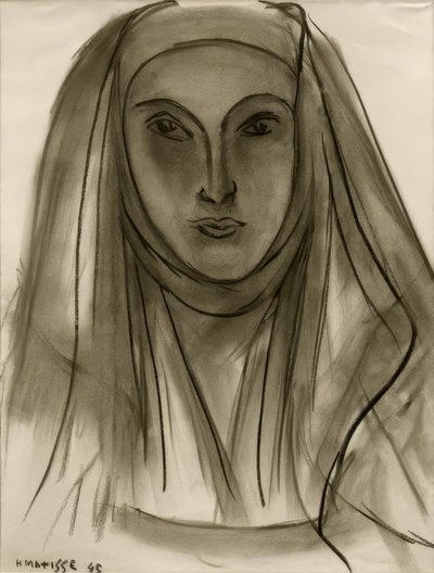 Nonnen (studie til portugisiske bogstaver) af Henri Matisse