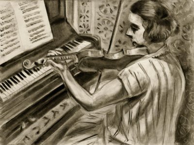 En ung violinist foran et klaver af Henri Matisse