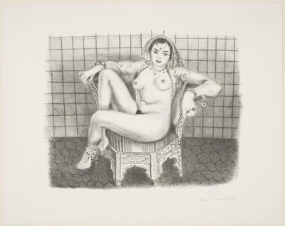 Ung hindu, siddende nøgen i en stol af Henri Matisse