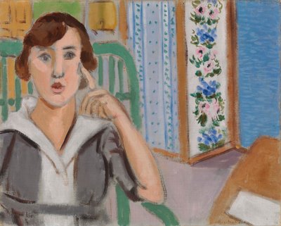 Kvinde og skærm af Henri Matisse