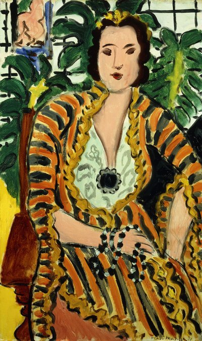 Kvinde med en blå juvel (Helene Galitzine med ædelsten) af Henri Matisse