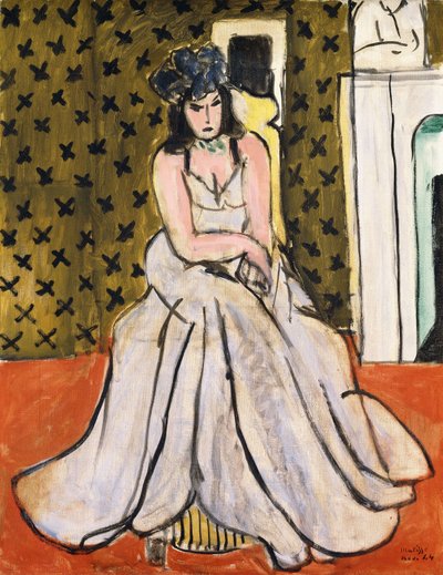 Kvinde med blå hat af Henri Matisse