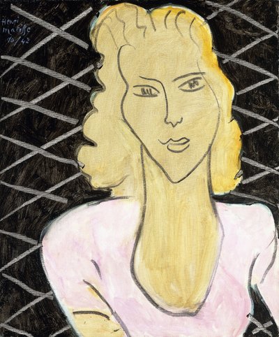 Ung pige i lyserød kjole af Henri Matisse