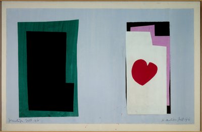 jazz - le coeur 1943 (Gouacher, udklip og collager på papir monteret på lærred) af Henri Matisse