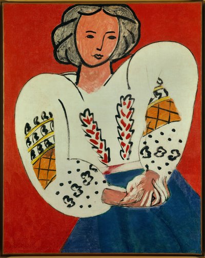 la blouse roumaine 1940 (olie på lærred) af Henri Matisse