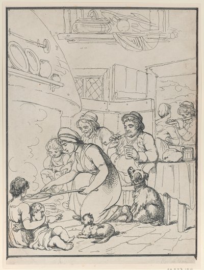 Husmænd, med ildsted, 1799. af Henri Merke
