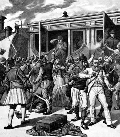 Bandits in the Orient: Arrests on a Train, fra Le Petit Journal, 20. juni 1891 af Henri Meyer