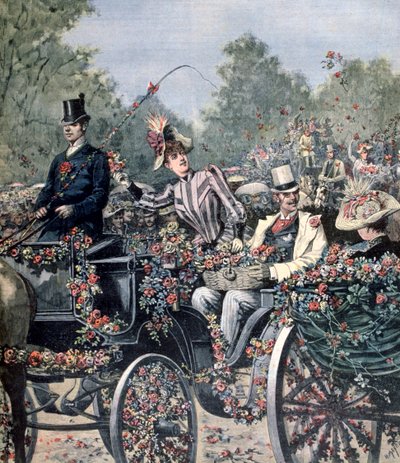 Battle of Flowers Parade, 1891 af Henri Meyer