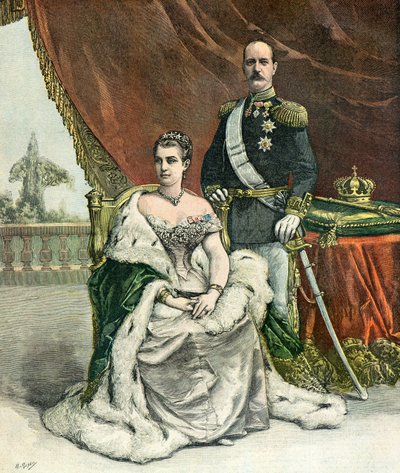 Portræt af kong George I af Grækenland af Henri Meyer