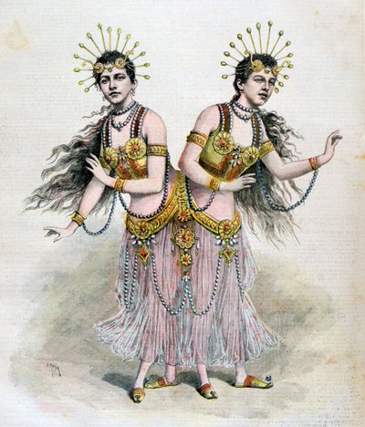 Rosa og Josepha Blazek, siamesiske tvillinger fra Bøhmen, 1891 af Henri Meyer