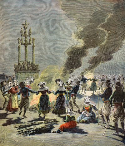 Sankt Johannes-bål i Bretagne af Henri Meyer