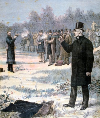 Duellen mellem Paul Deroulede og Georges Clemenceau, 1893 af Henri Meyer