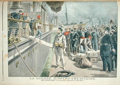 De første fanger i Key West under den spanske amerikanske krig, fra Le Petit Journal, 8. maj 1898 af Henri Meyer